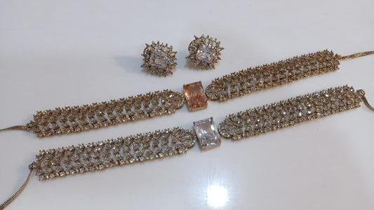 American Diamond Choker Set