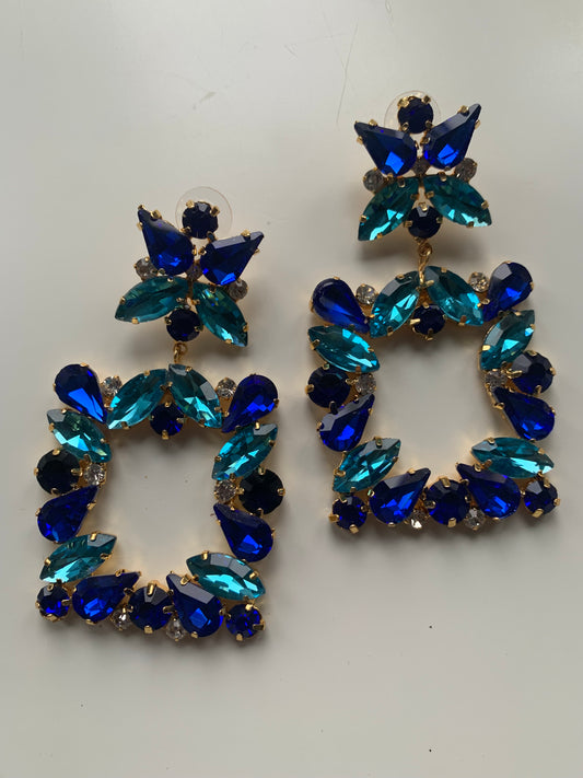 Crystal Square Earrings