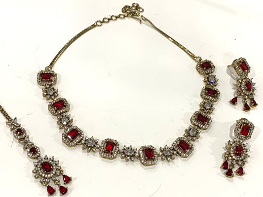 American Diamond Necklace Set