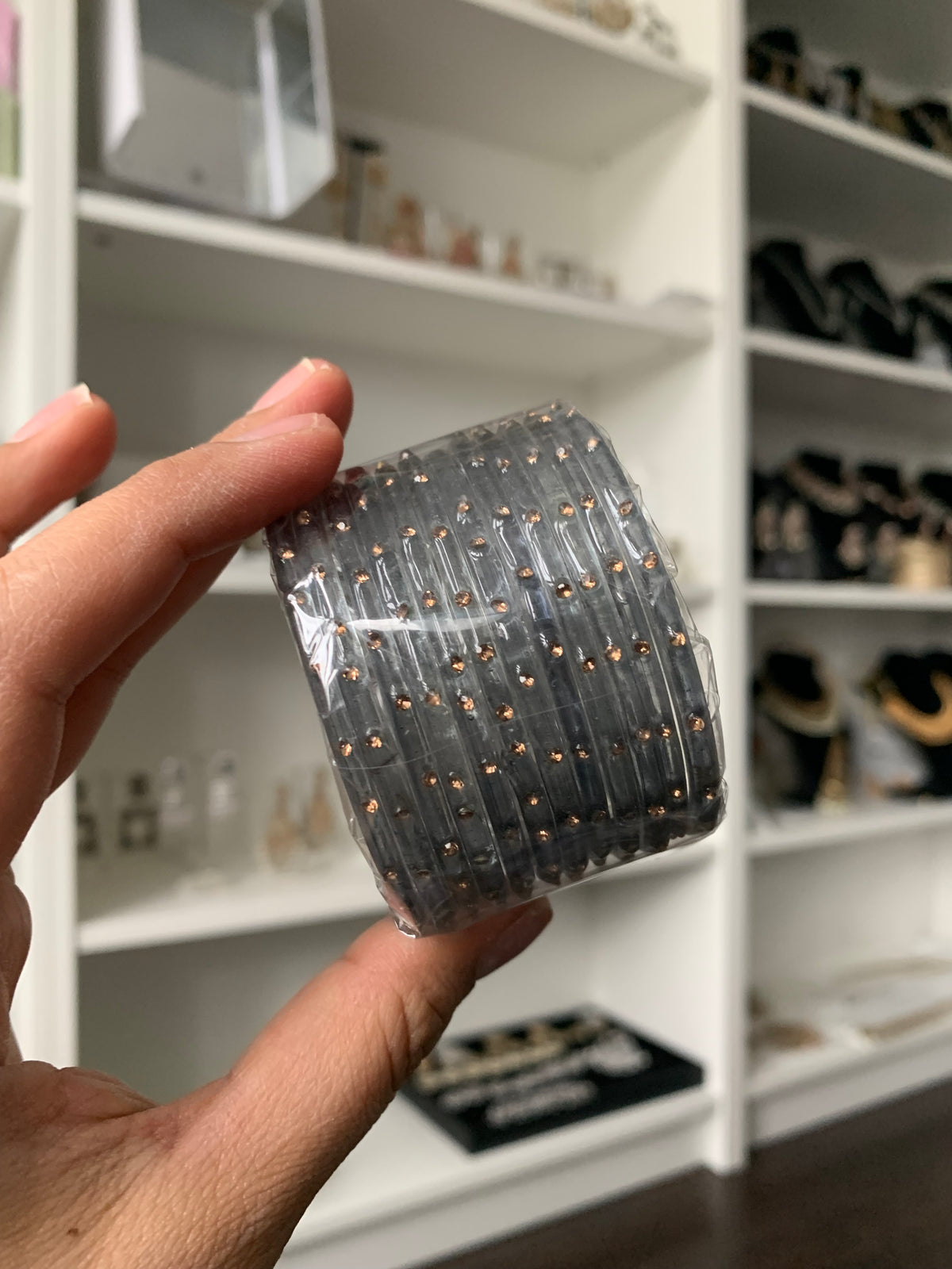 Grey Glass Bangles