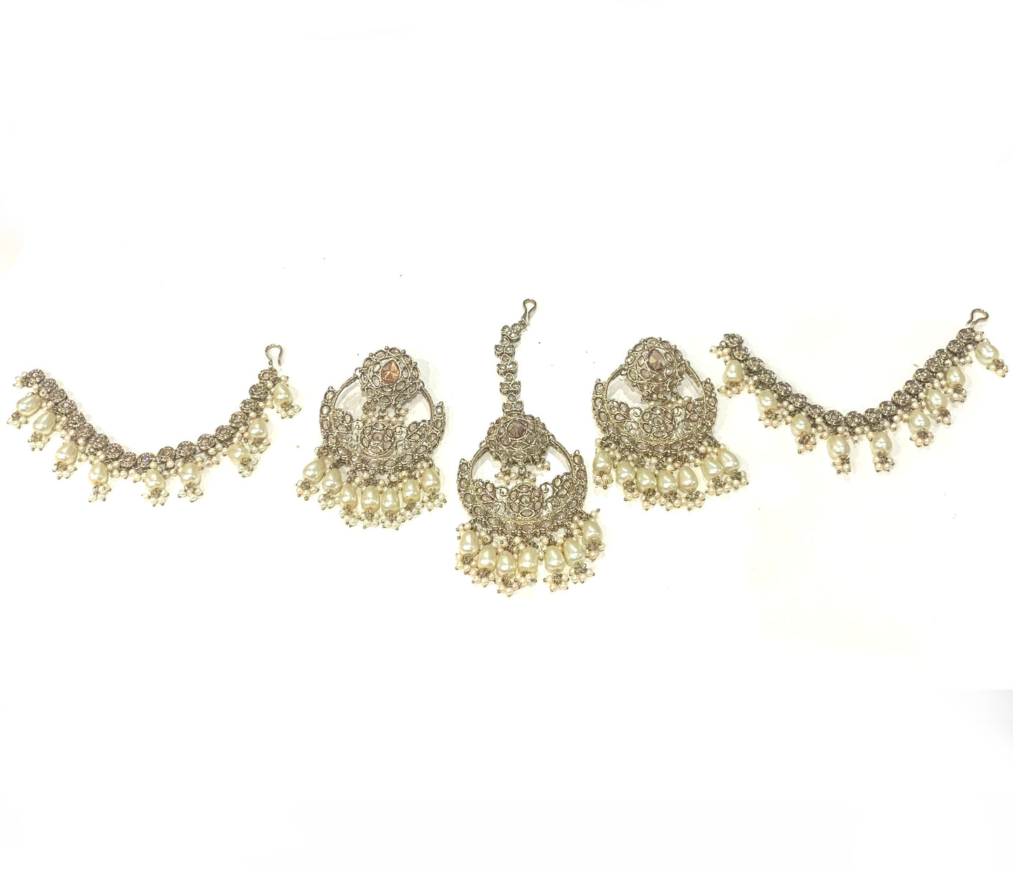 Bahubali Earrings & Tikka Set