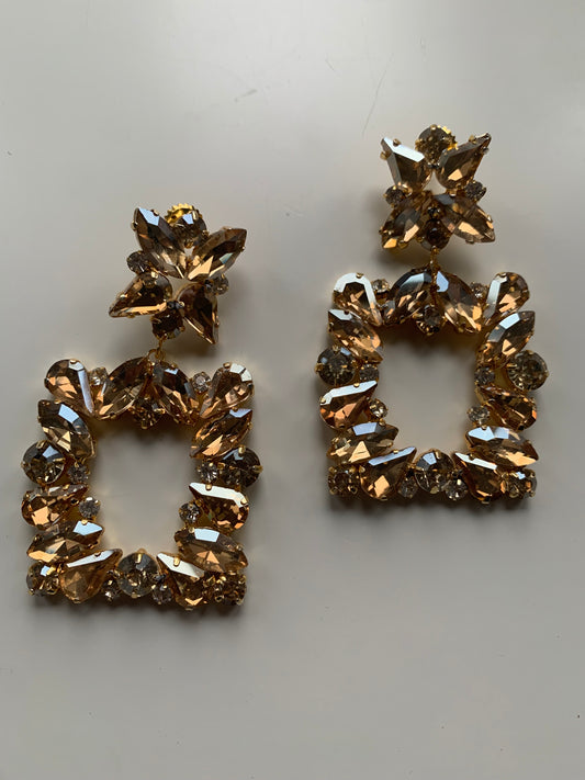 Crystal Square Earrings