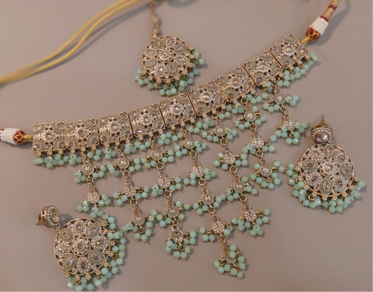 Polki Waterfall Choker Set
