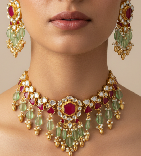 Pachi Kundan Choker Set