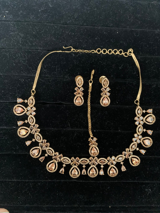 American Diamond Necklace Set