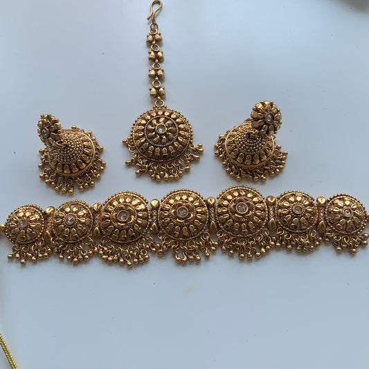 Gold Plated Choker Set
