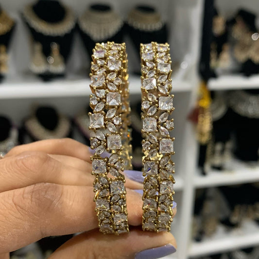 American Diamond Bangles - Size 2.8