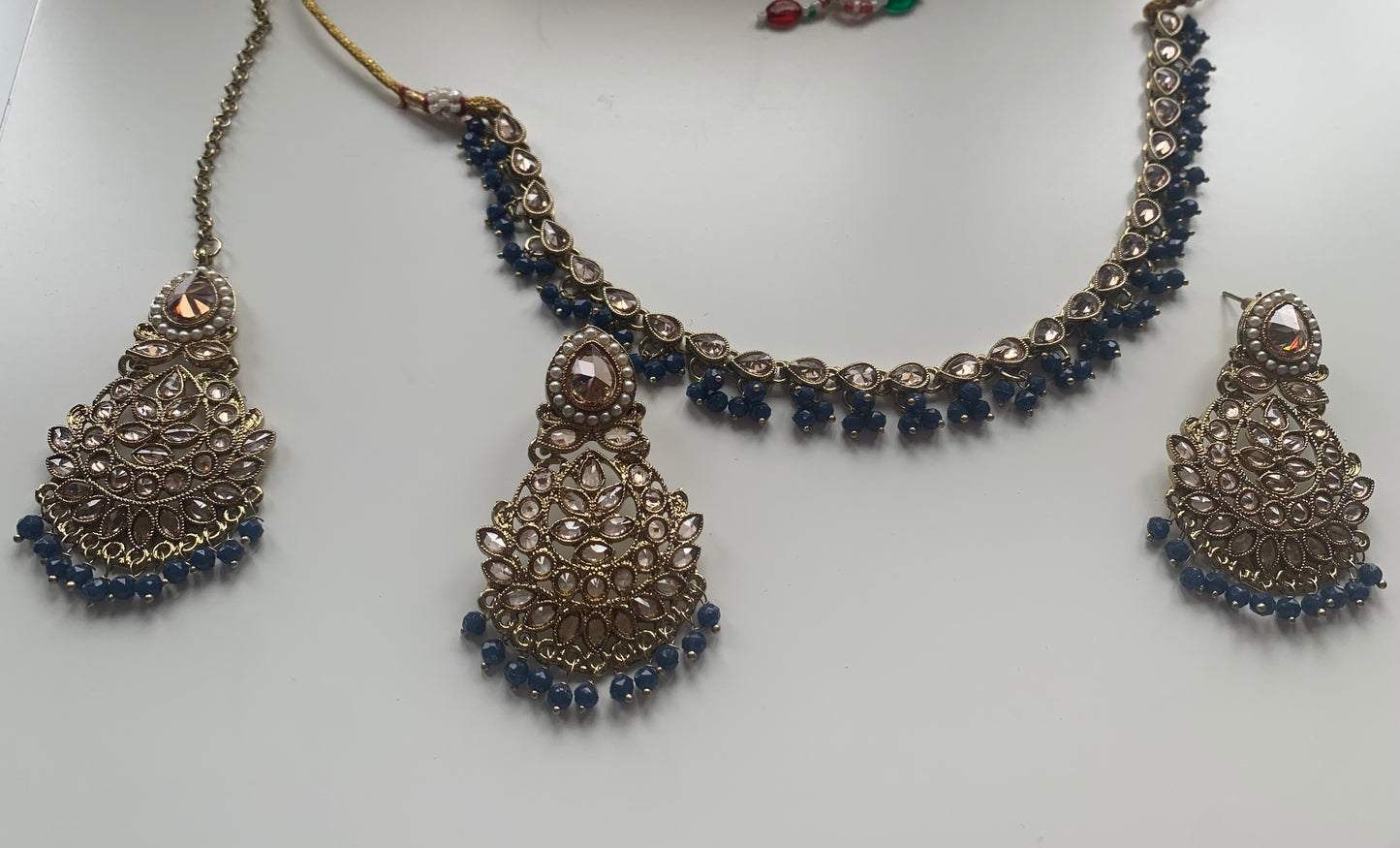Single Line Polki Necklace Set