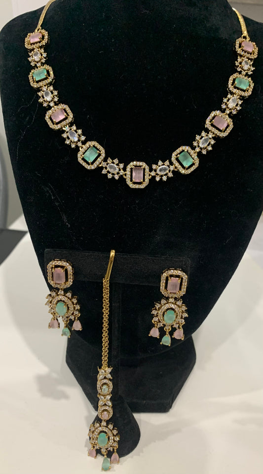 American Diamond Necklace Set