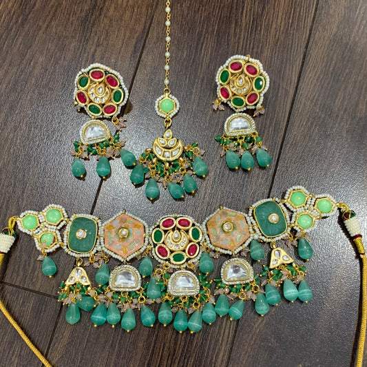 Meenakari Choker Set