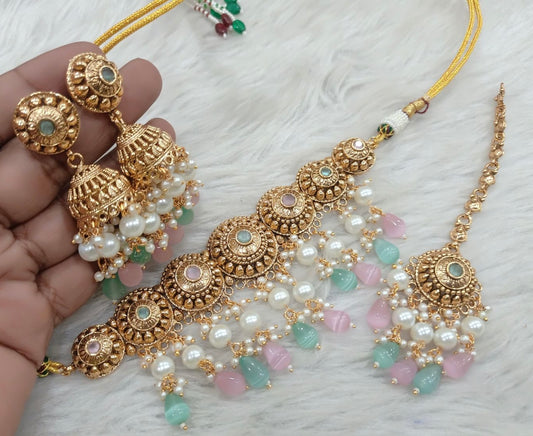 Gold Plated Choker Set