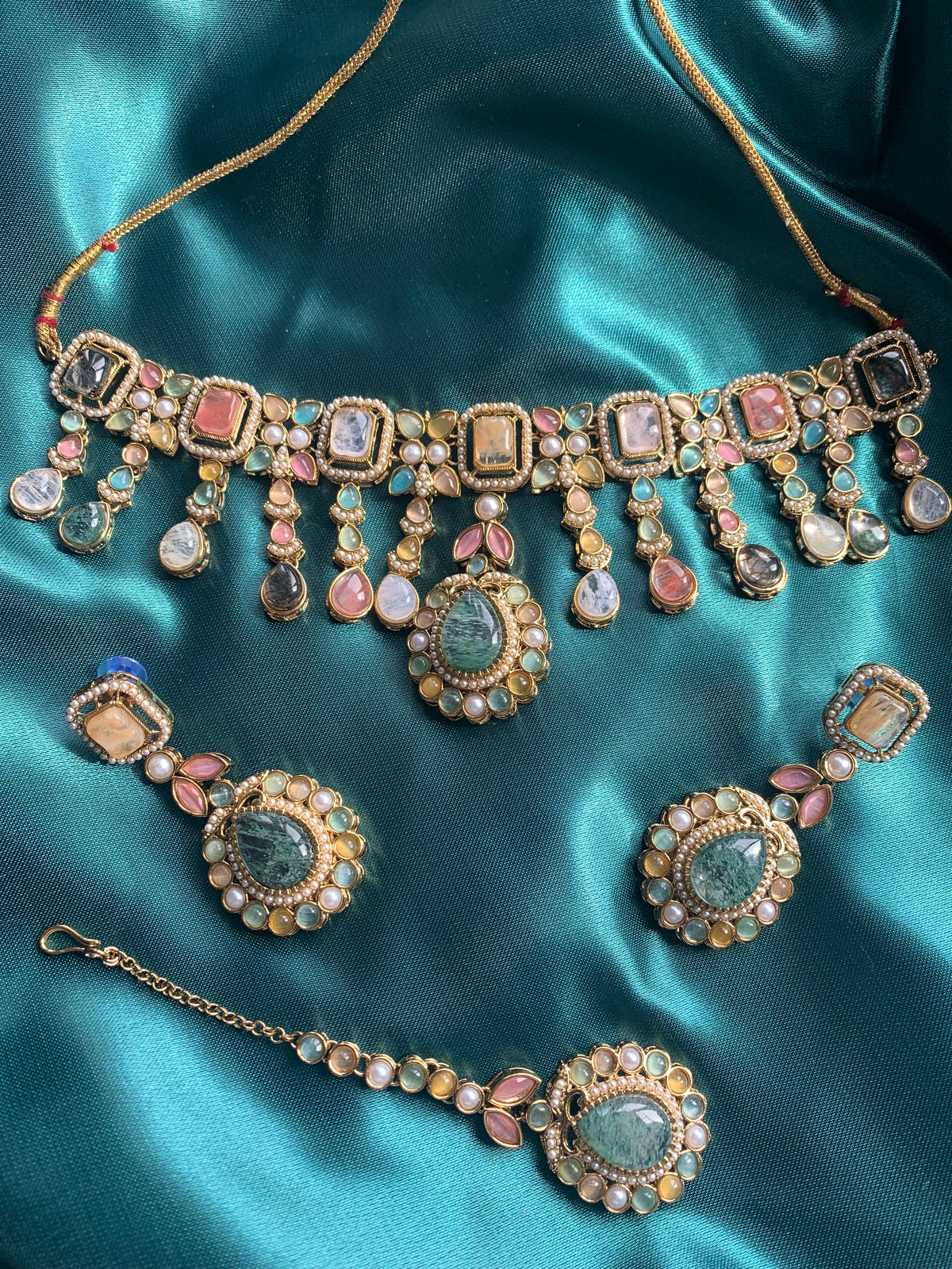 Sabyasachi Inspired Pastel Choker Set
