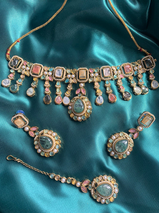 Sabyasachi Inspired Pastel Choker Set