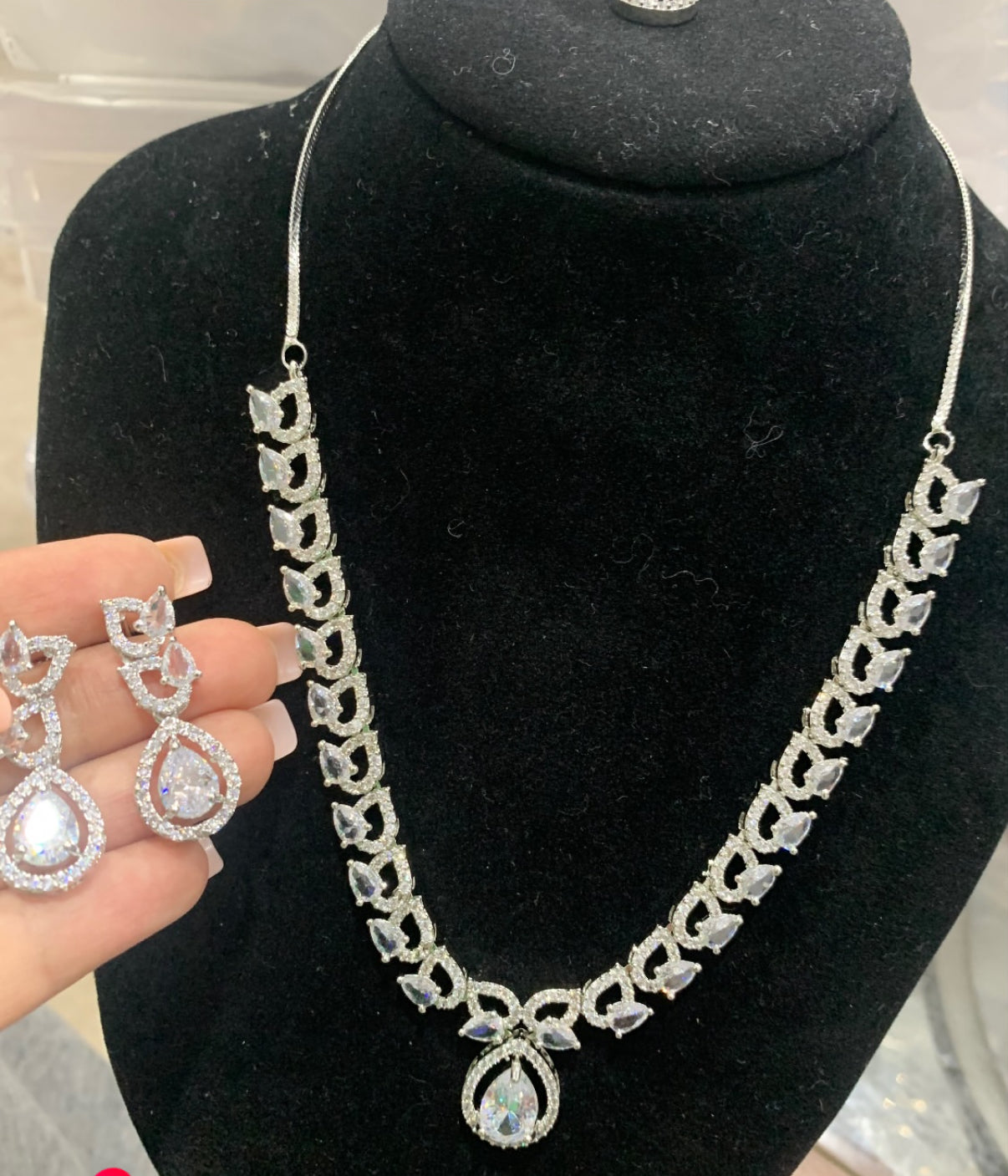 American Diamond Necklace Set