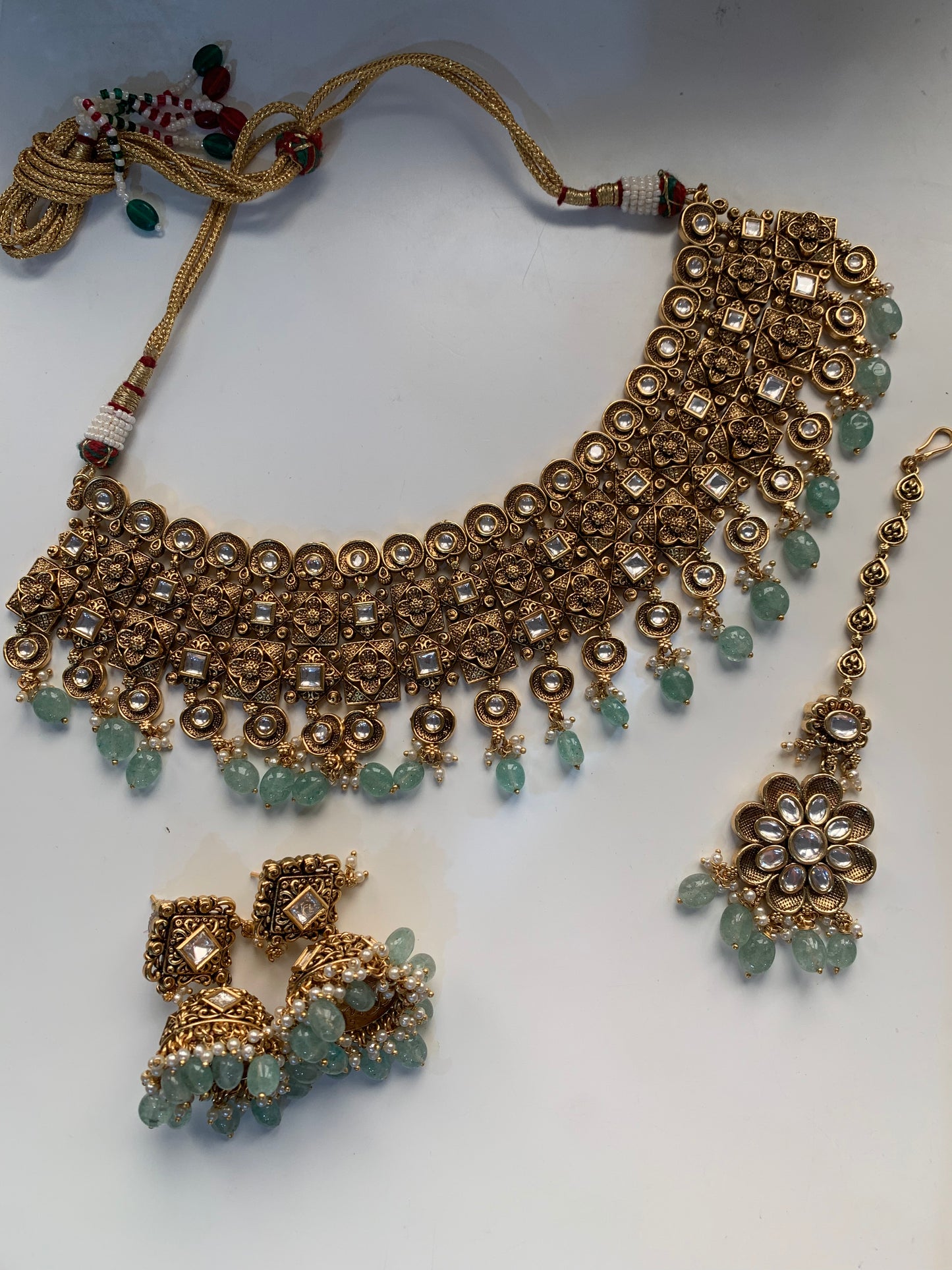 Matte Gold Bridal Set