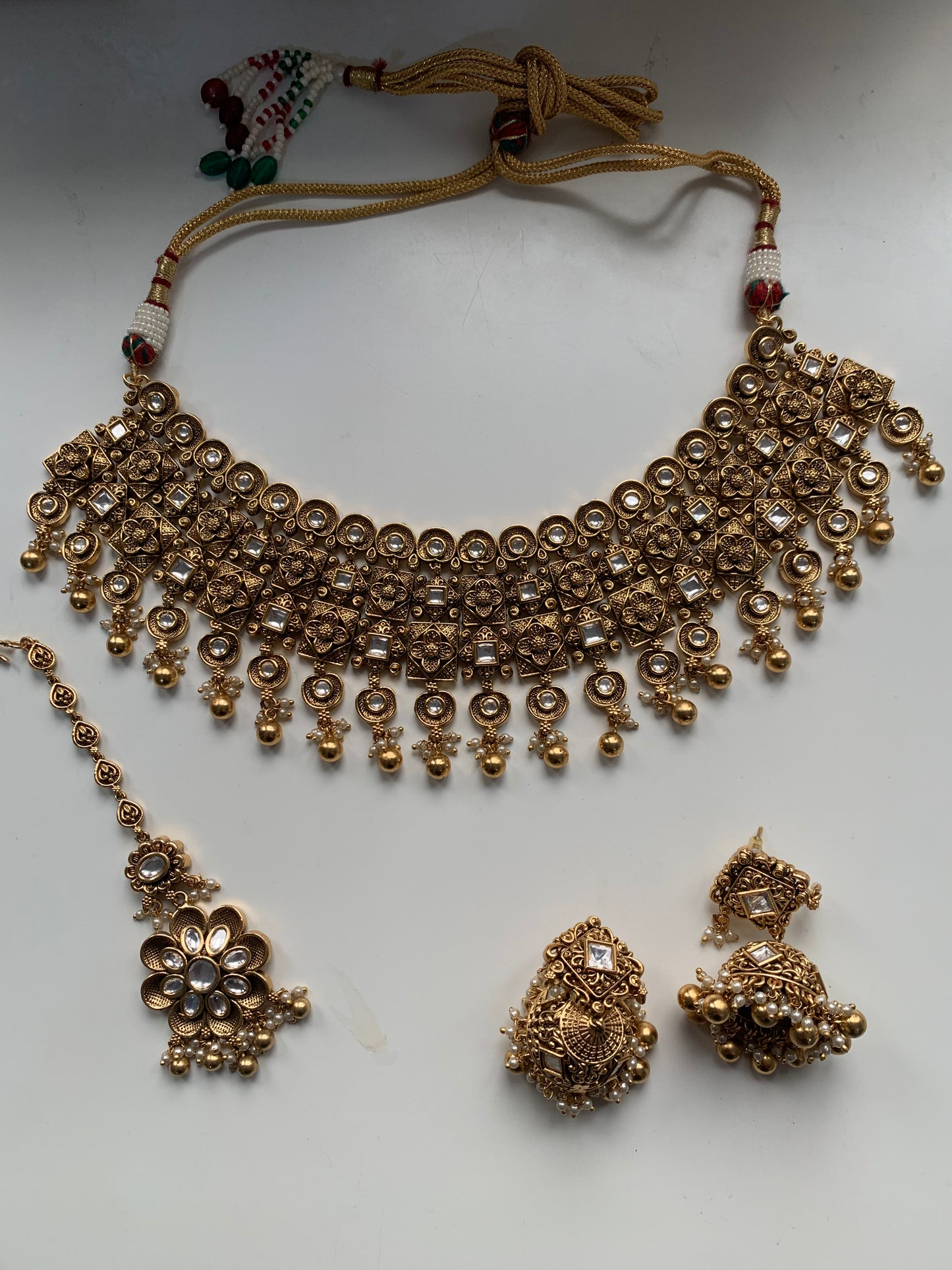 Matte Gold Bridal Set