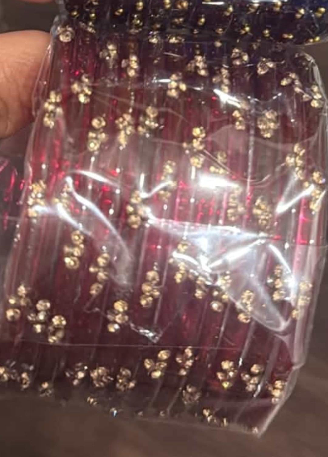 Maroon Glass Bangles - Size 2.6
