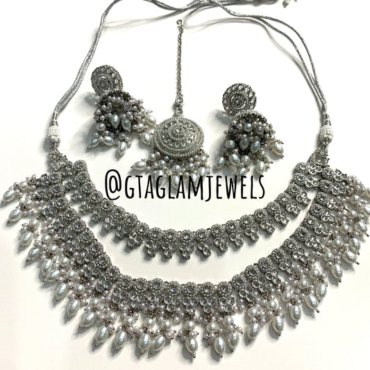Polki Layered Necklace Set image 0