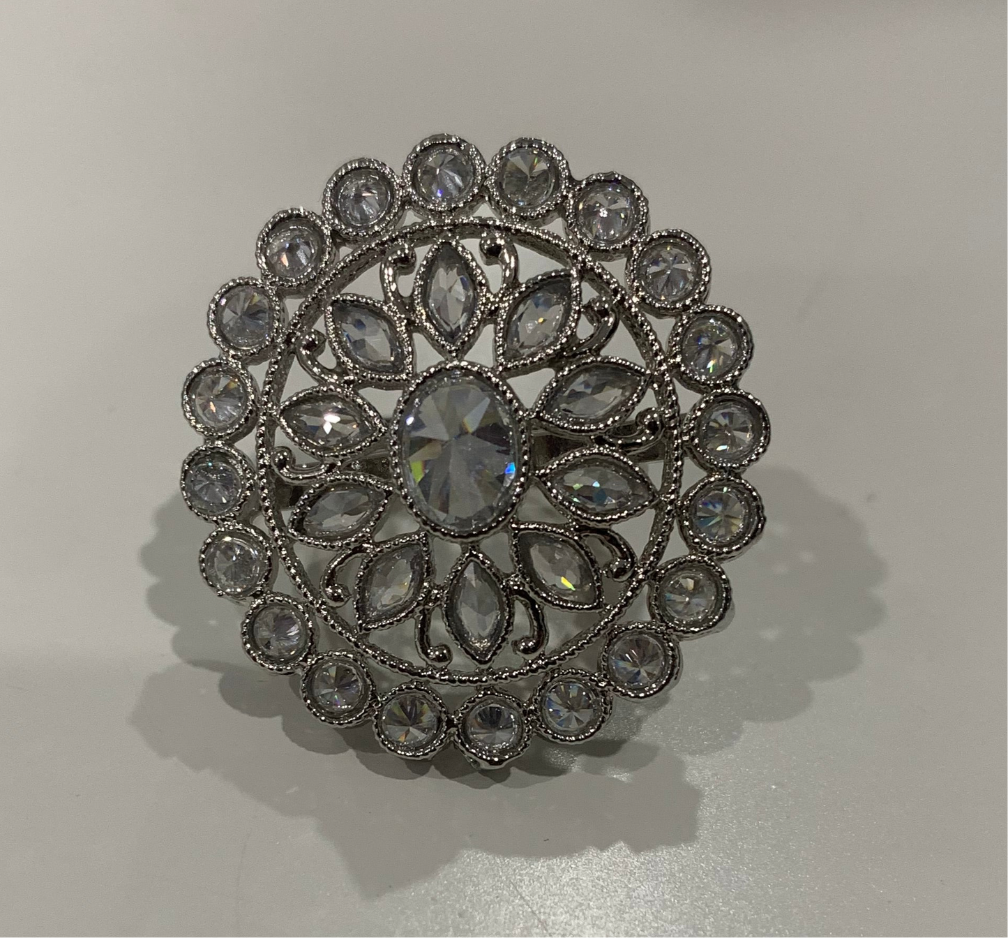 Adjustable Polki Ring