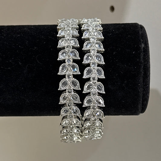 Silver Polki Bangles image 0