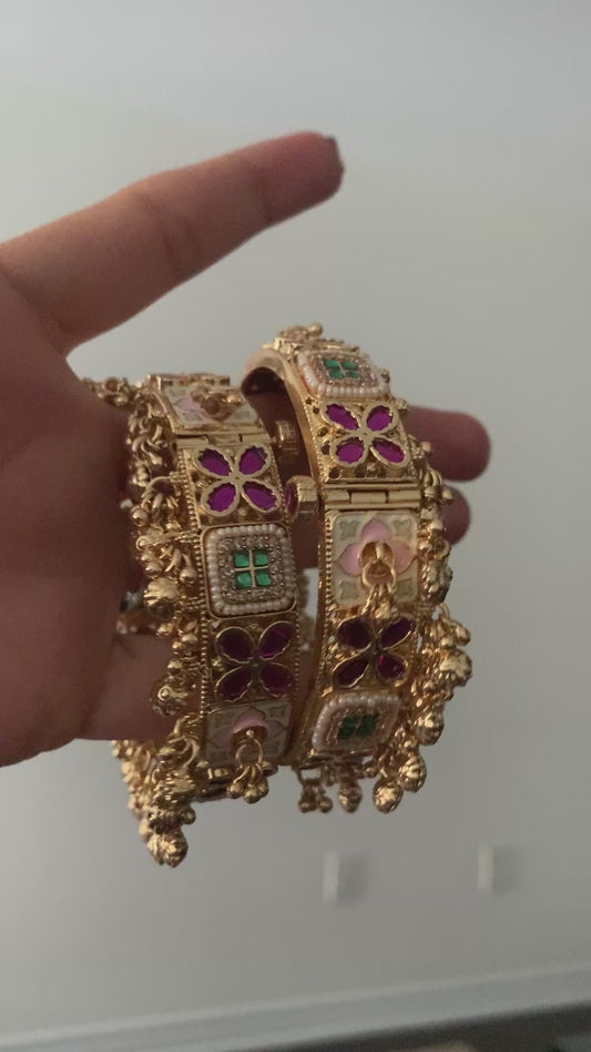 Openable Heritage Bangles with Ghungroo